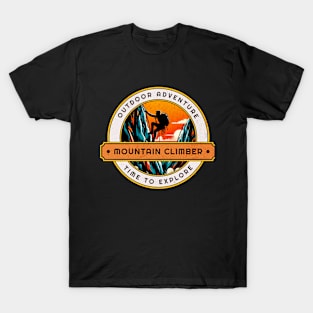 Mountain Climber Outdoor Adventure Design T-Shirt